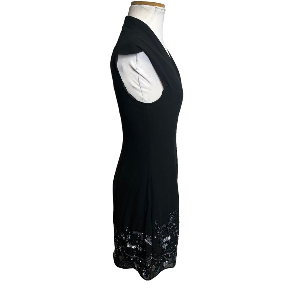 Needle & Thread floral sequin hem black cocktail dress - Picture 4 of 8